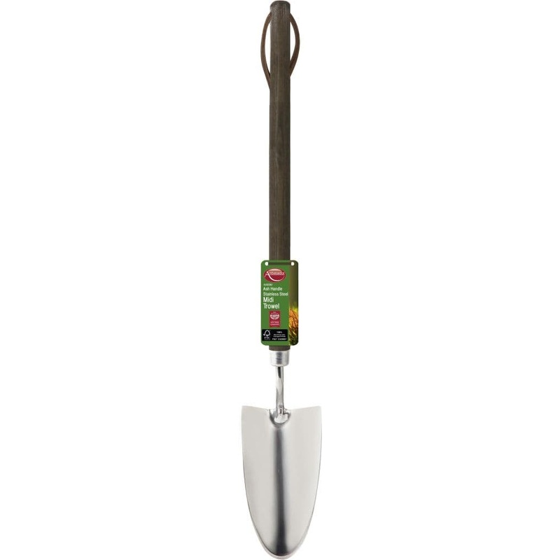 Ambassador Ash Handle Stainless Steel Midi Trowel – Length: 46cm