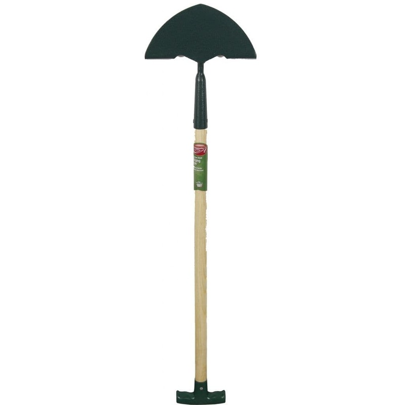 Ambassador Carbon Steel Edging Iron – Length: 92cm. Wooden Handle Length: 61cm
