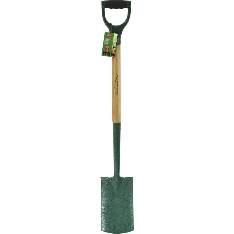 Ambassador Natural Ash Handle Carbon Steel Border Spade