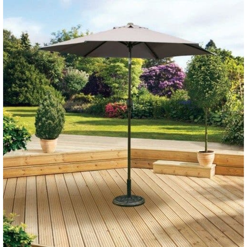 Pagoda 3m Crank & Tilt Parasol – Brown
