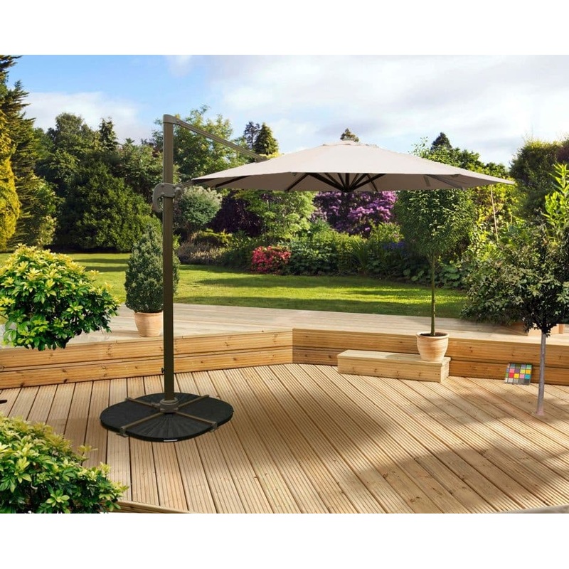 Pagoda 3m Deluxe Over Hanging Parasol – Beige