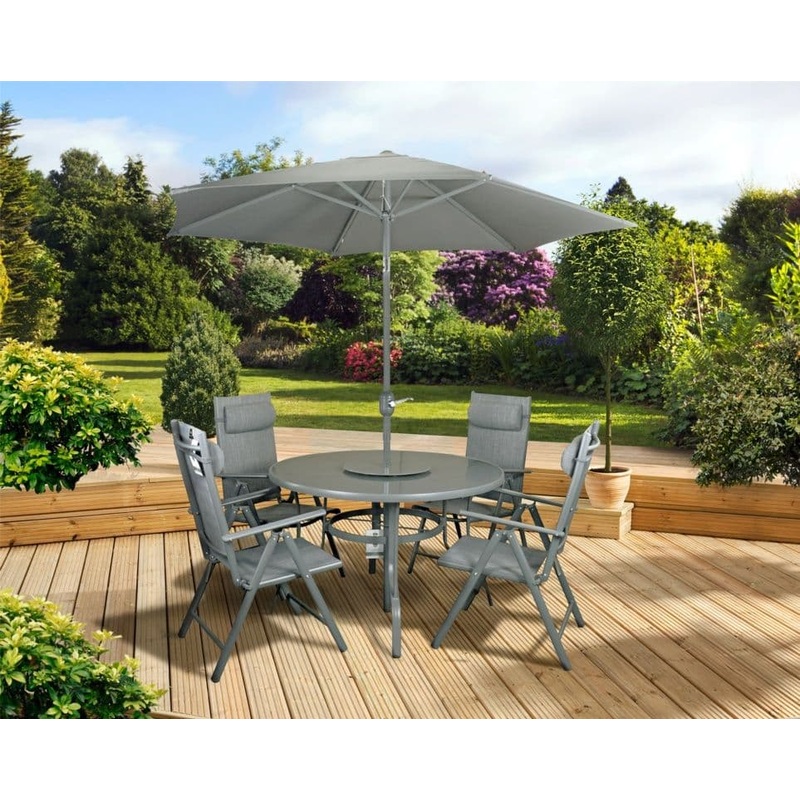 Pagoda Sienna Dining Set With Reclining Chairs – 4 Seat