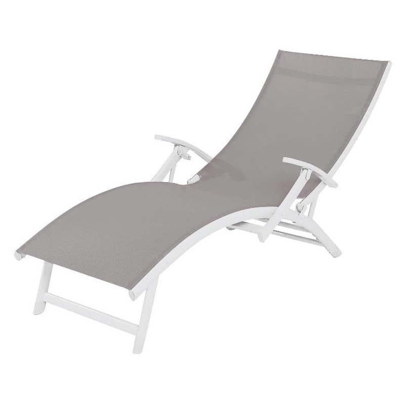SupaGarden 4 Position Textilene Sun Lounger – With Armrests
