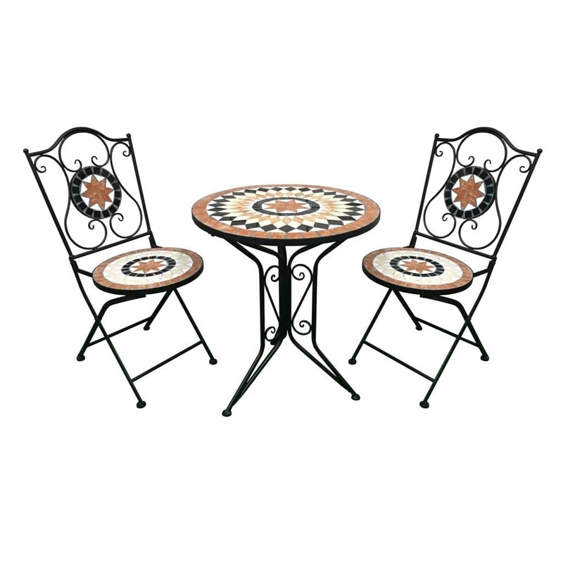 SupaGarden Mosaic Bistro Set – Burnt Orange