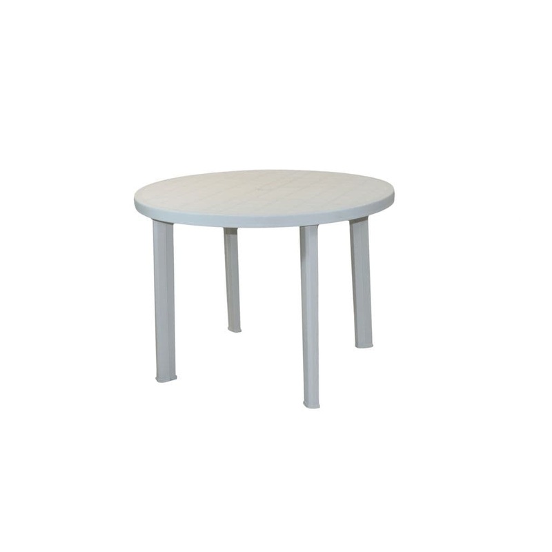 SupaGarden White Plastic Round Table – 90cm