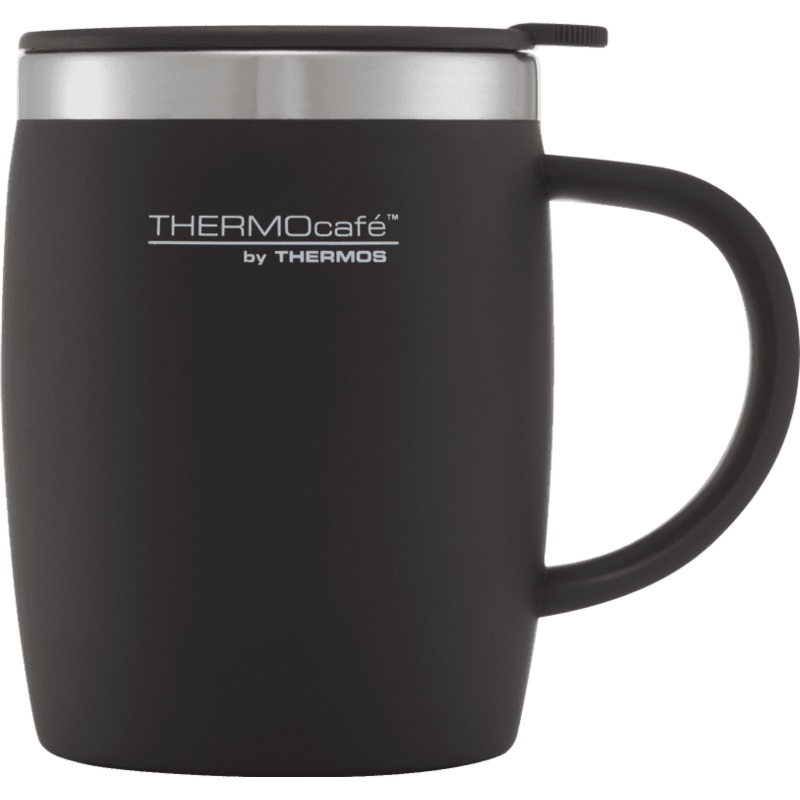 Thermos Thermocafe Soft Touch Desk Mug – Black 450ml