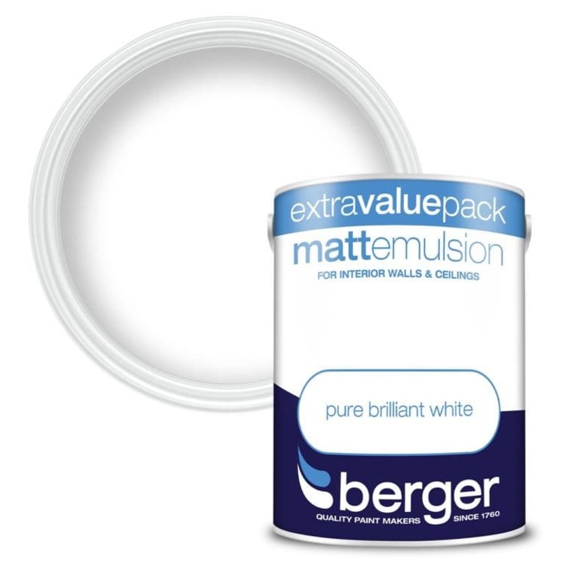 Berger Matt Emulsion 3L – Pure Brilliant White