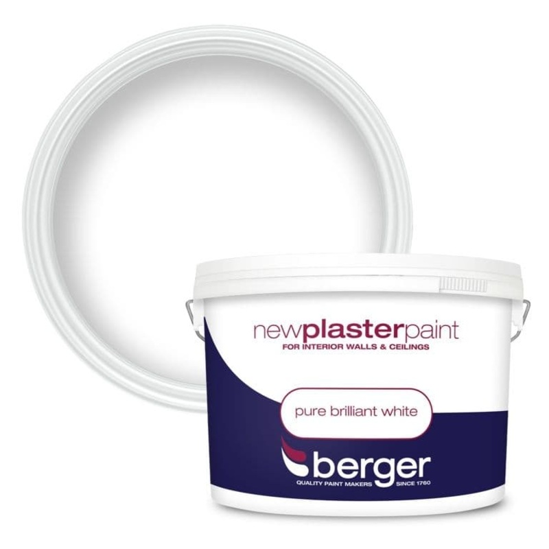 Berger New Plaster Paint Matt 10L – Pure Brilliant White