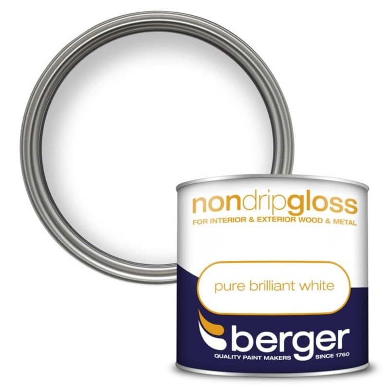 Berger Non Drip Gloss 250ml – Pure Brilliant White