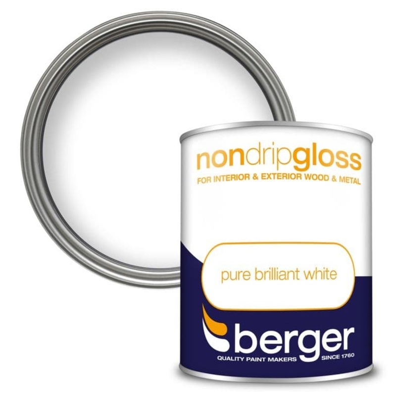 Berger Non Drip Gloss 750ml – Pure Brilliant White