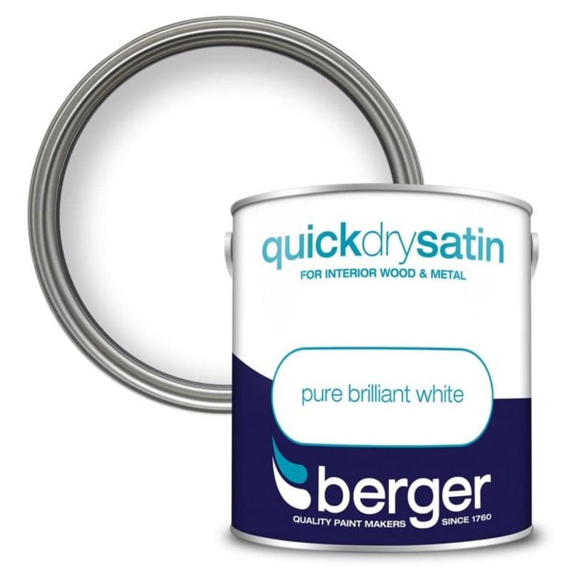 Berger Quick Dry Satin 2.5L – Brilliant White