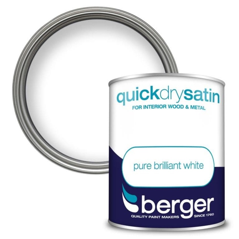 Berger Quick Dry Satin 750ml – Brilliant White