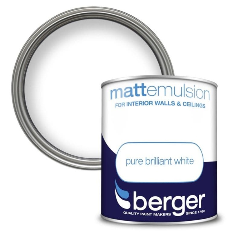Berger Vinyl Matt 1L – Pure Brilliant White