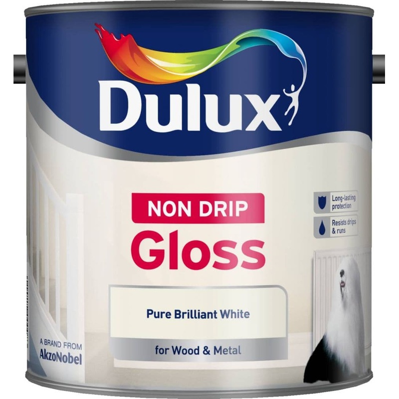 Dulux Non Drip Gloss 2.5L – Pure Brilliant White