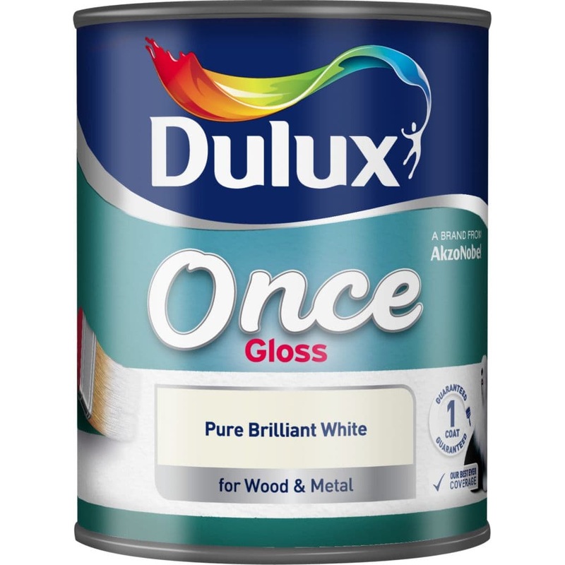 Dulux Once Gloss 750ml – Pure Brilliant White