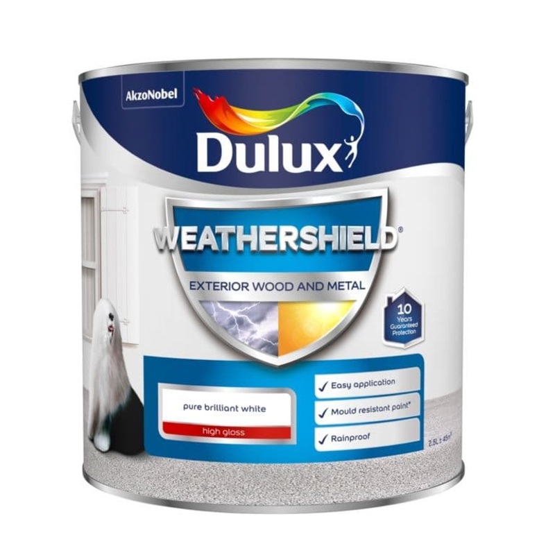 Dulux Weathershield Exterior Gloss 2.5L – Pure Brilliant White