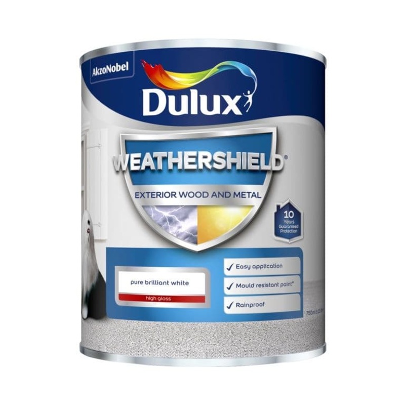 Dulux Weathershield Exterior Gloss 750ml – Pure Brilliant White