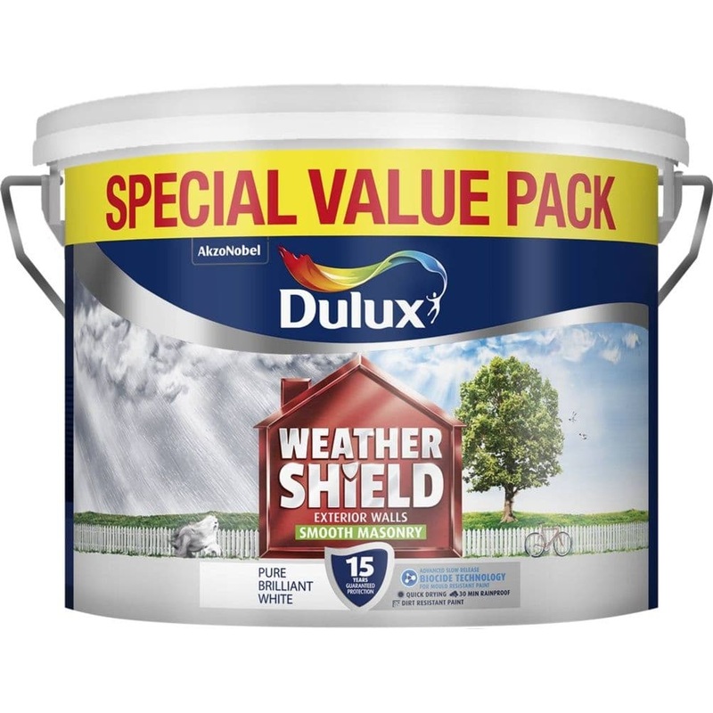 Dulux Weathershield Smooth Masonry Paint 7.5L – Pure Brilliant White