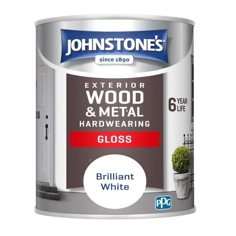 Johnstone’s Exterior Hardwearing Gloss – Brilliant White – 750ml