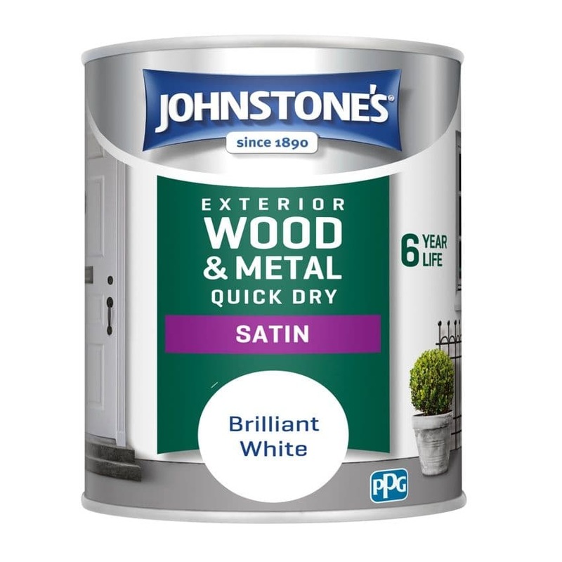 Johnstone’s Exterior Quick Dry Satin 750ml – Brilliant White