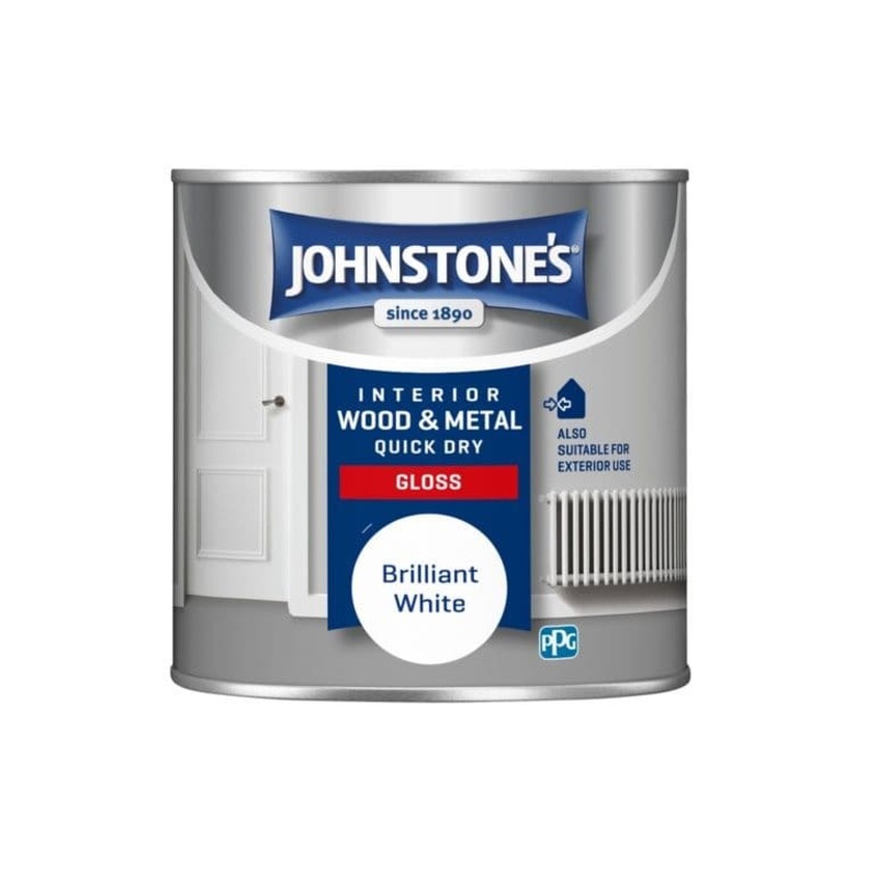 Johnstone’s Quick Dry Gloss – Brilliant White – 250ml