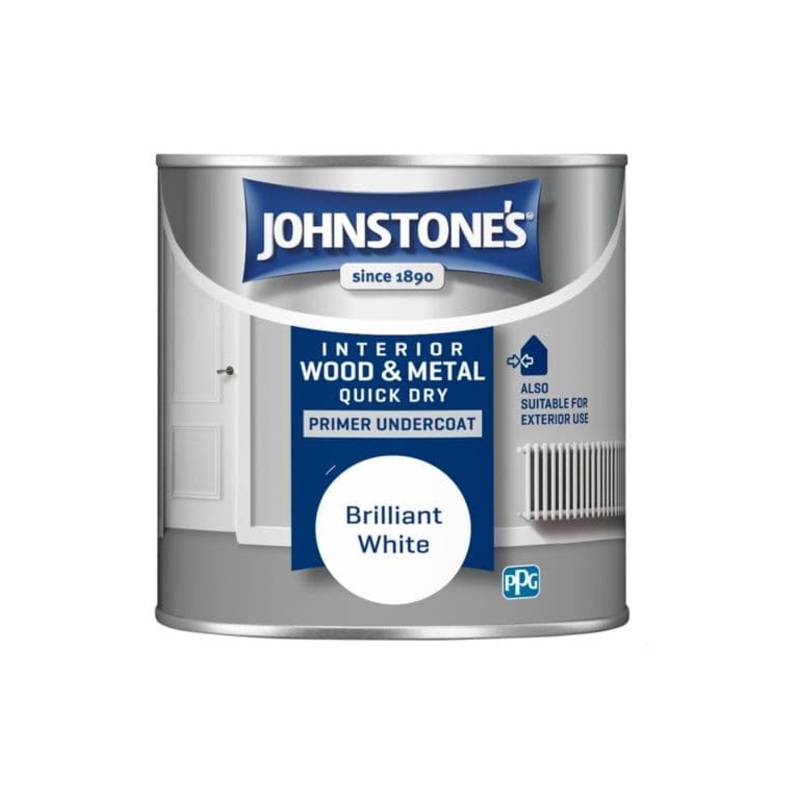 Johnstone’s Quick Dry Primer Undercoat – Brilliant White – 250ml