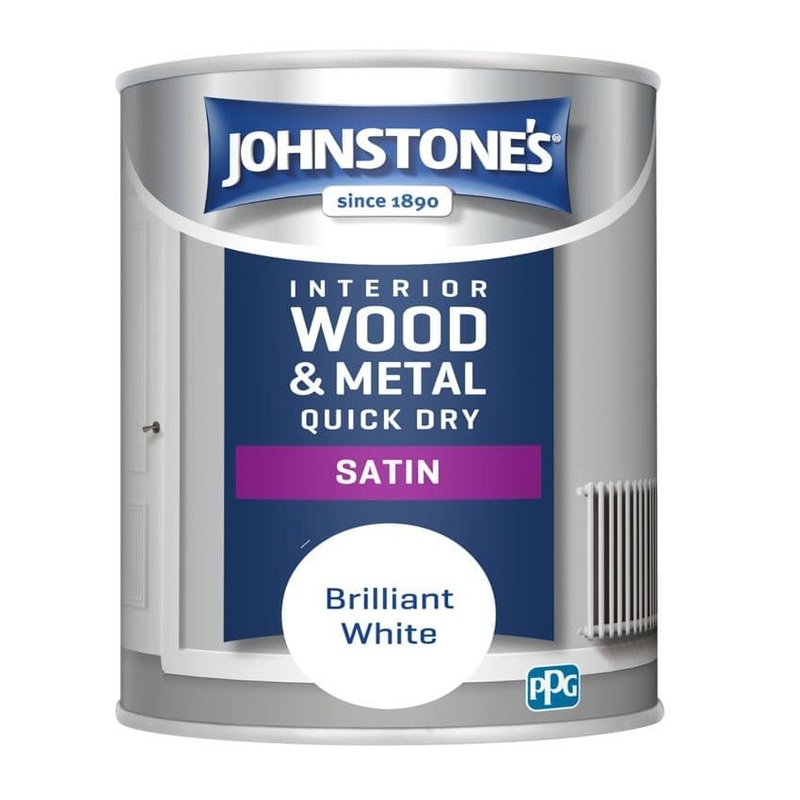 Johnstone’s Quick Dry Satin 750ml – Brilliant White