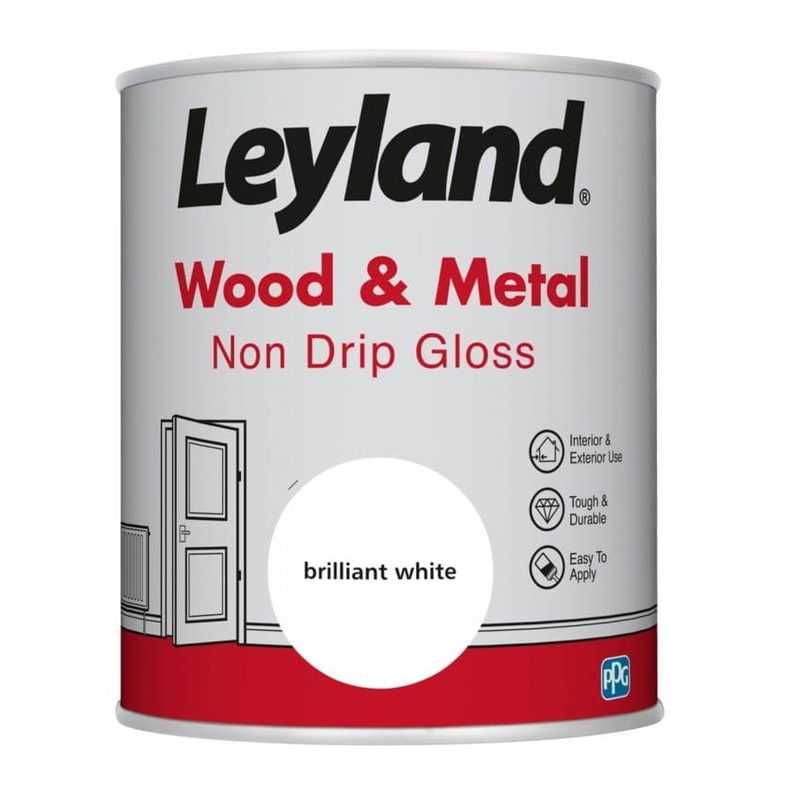 Leyland Wood & Metal Non Drip Gloss 750ml – Brilliant White