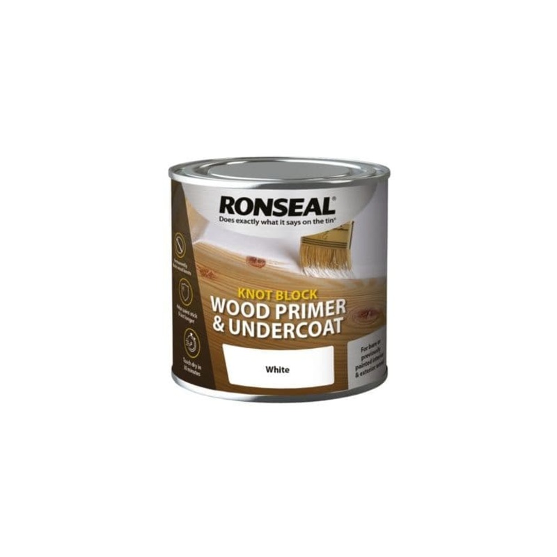 Ronseal Knot Block Primer & Undercoat 250ml – White