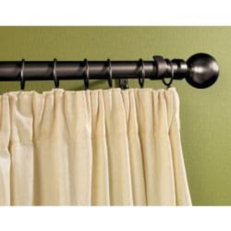 Woodside Black Metal Extending Curtain Pole – 120cm-210cm, 16-19mm diameter