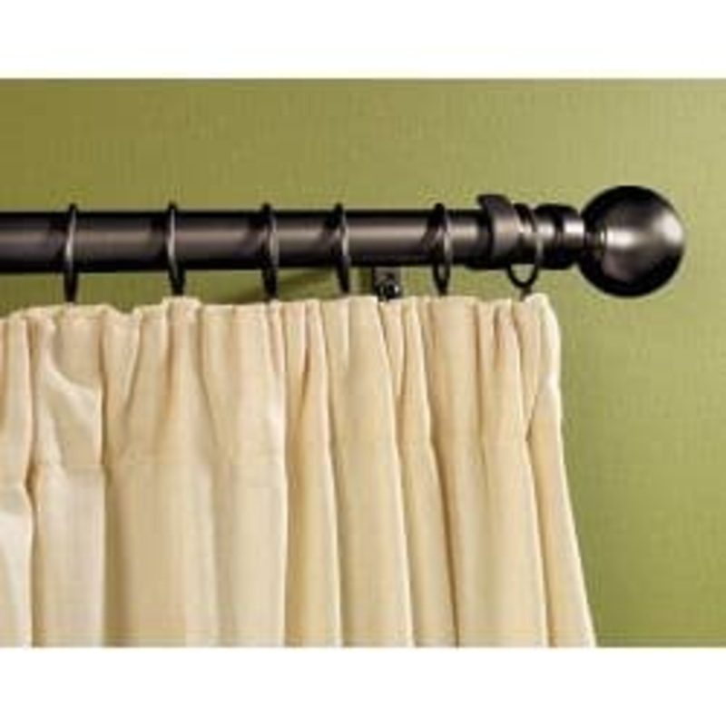 Woodside Black Metal Extending Curtain Pole – 180cm-300cm, 16-19mm diameter