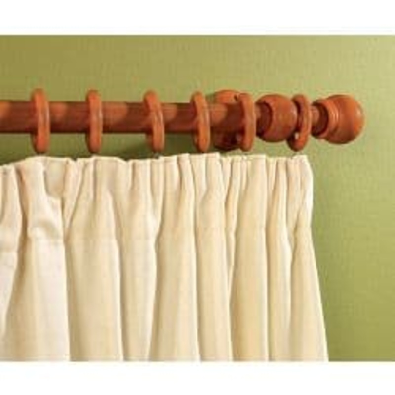 Woodside Walnut Effect Wooden Curtain Pole – 300cm, 28mm diameter