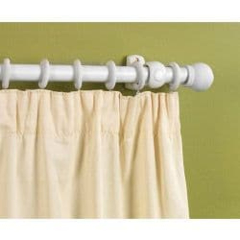 Woodside White Finish Wooden Curtain Pole – 300cm, 28mm diameter