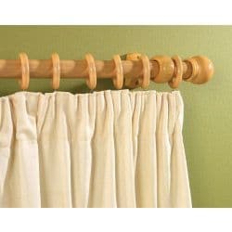 Woodside Wooden Curtain Pole Beech Effect – 300cm, 28mm diameter