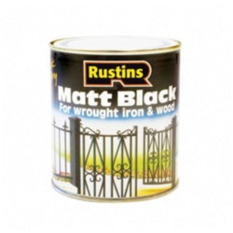 Rustins Matt Black Paint – 1L