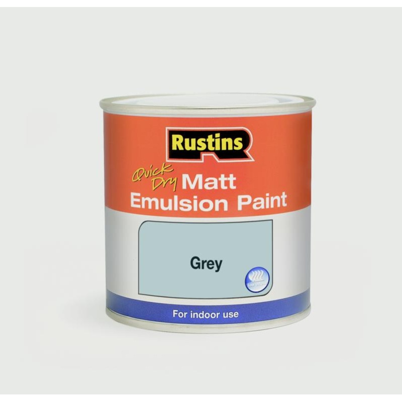 Rustins Matt Emulsion 500ml – Grey