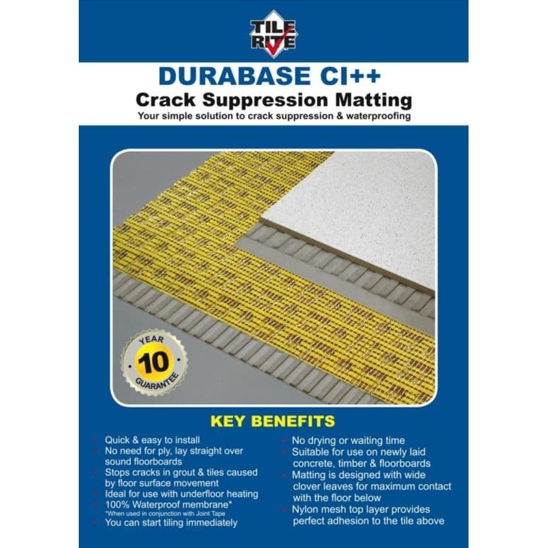 Tile Rite Durabase CI++ Crack Suppression Matting – 5m2