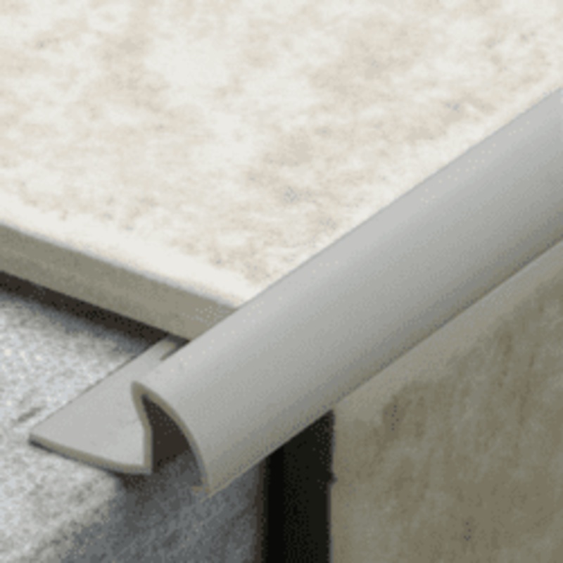 Tile Rite Grey PVC Tile Trim – 9.5mm x 2.44m