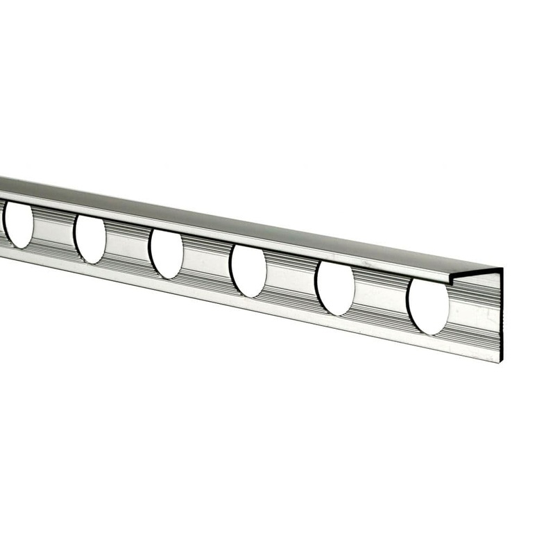 Tile Rite L Shape Tile Trim – 2.4m x 12mm Chrome