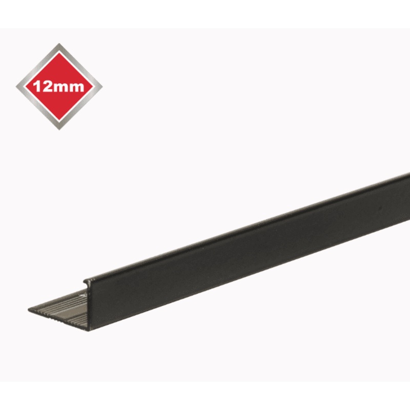 Tile Rite Smooth L Metal Tile Edge – 12mm Black