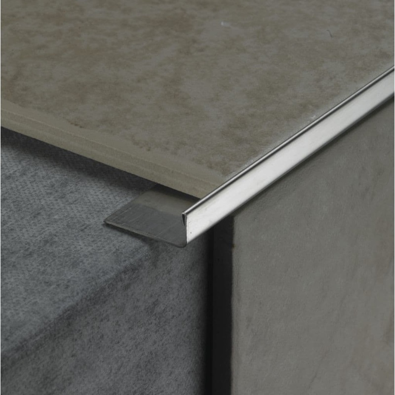 Tile Rite Square Listello – 10mm Stainless Steel Effect