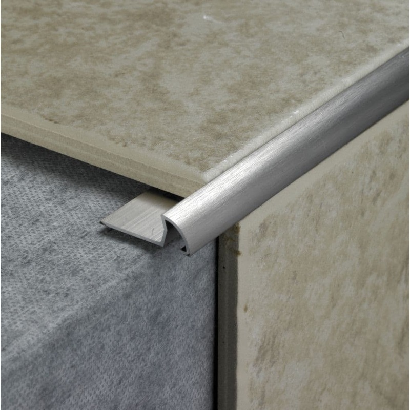 Tile Rite Tile Trim – 2.4m x 8mm Stainless Steel Effect
