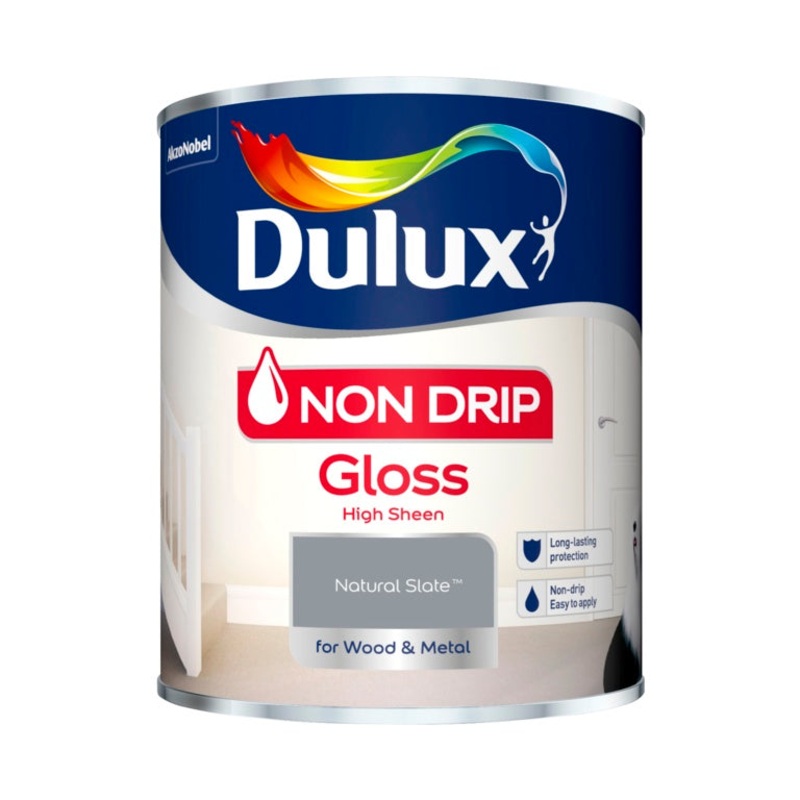Dulux Non Drip Gloss 750ml – Natural Slate
