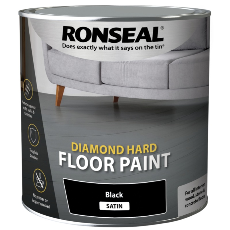 Ronseal Diamond Hard Floor Paint 2.5L – Black