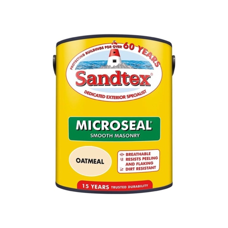 Sandtex Smooth Masonry Paint 5L – Oatmeal