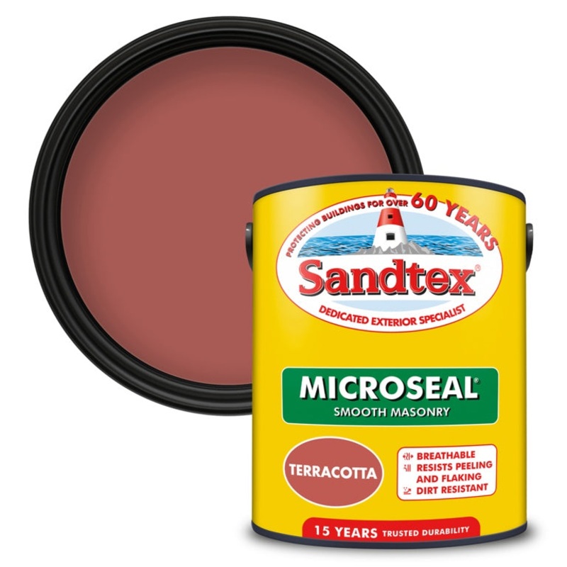 Sandtex Smooth Masonry Paint 5L – Terracotta