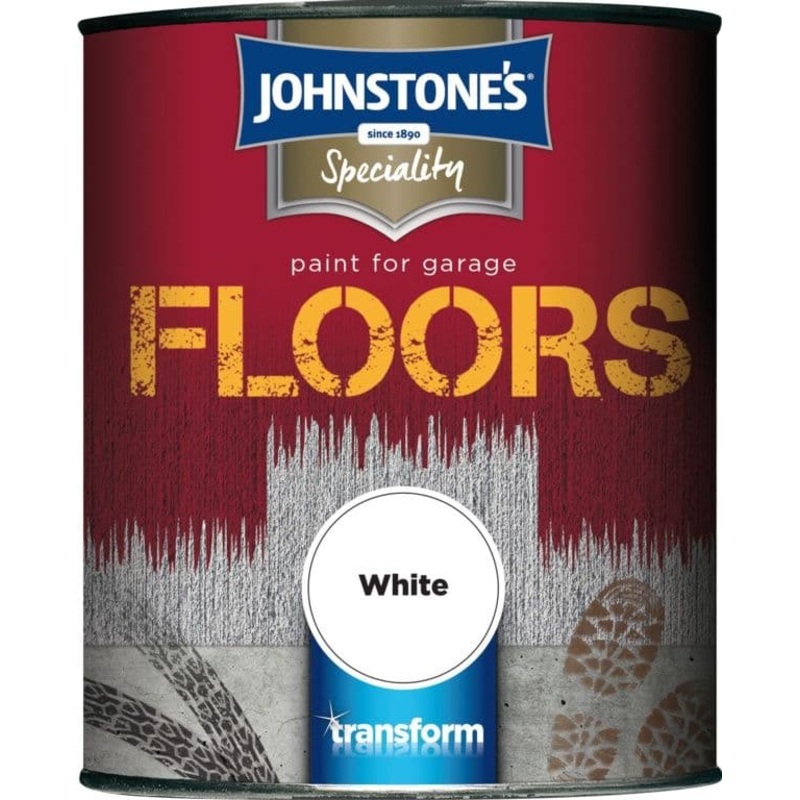 Johnstone’s Garage Floor Paint Semi Gloss 750ml – White