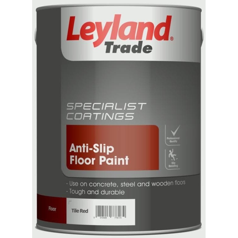 Leyland Trade Anti-Slip Floor Paint 5L – Tile Red
