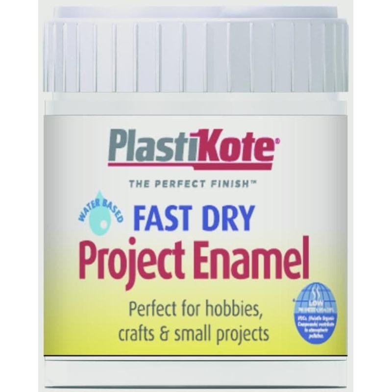 PlastiKote Fast Dry Enamel Brush On – Gloss White – 59ml Bottle