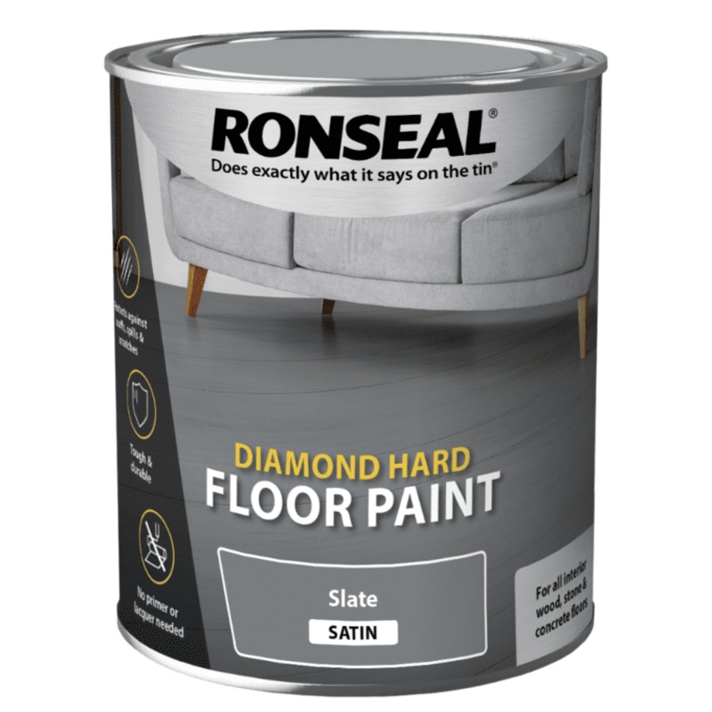 Ronseal Diamond Hard Floor Paint 750ml – Slate